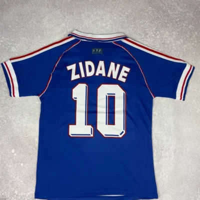 Camiseta fútbol dorsal 10 ZIDANE Retro 1998 Francia