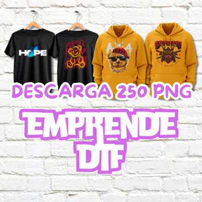 DTF – Paquete de 250 Diseños PNG de Streetwear descarga