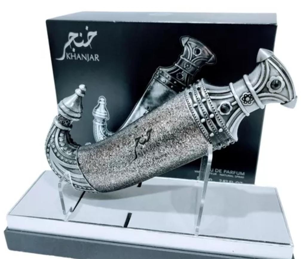 Khanjar – Lattafa Perfume Unisex 2023, Oriental Especiado y Amaderado, Notas de Nuez Moscada, Jengibre, Pachulí y Cuero