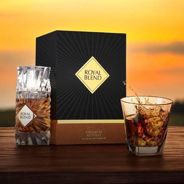 Royal Blend – French Avenue, Fragancia Amaderada Aromática Unisex 100ml, Notas de Coñac y Vainilla, Perfume Elegante y Duradero para Uso Diario