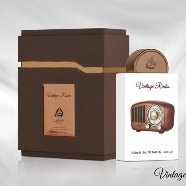 Vintage Radio – Lattafa Perfume Unisex, Oriental Amaderado con Oud, Sándalo, Lavanda y Pimienta Negra