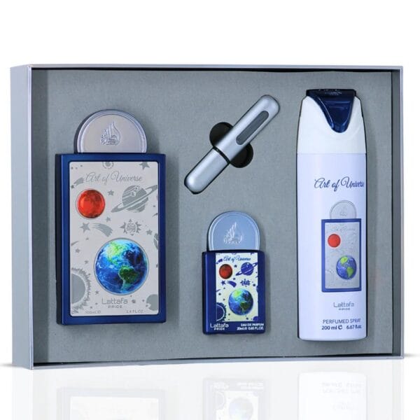 Pack regalo Art of Universe Gift Set 4 Piezas Lattafa Pride Perfume Unisex de Lujo